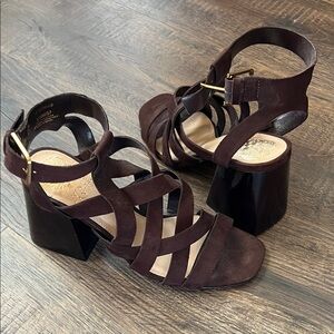 Suede Block Heels